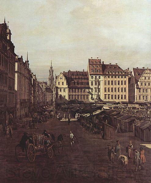 Bernardo Bellotto Ansicht von Dresden, Der Altmarkt von der Seegasse aus Norge oil painting art